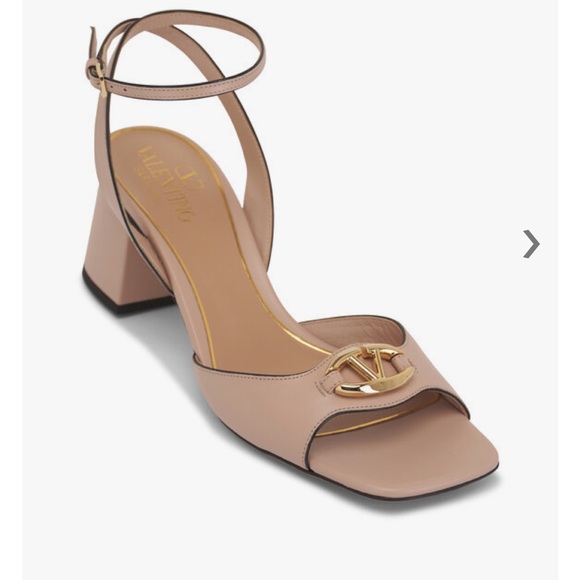Valentino Garavani V Logo Bold 60 Leather Sandals - Picture 1 of 7
